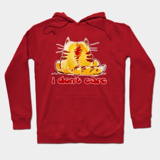 reckless cat sitting back Hoodie